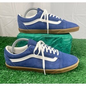 Vans SZ Old Skool Lowpro Shoes Sneakers Suede in Blue Women's 10.5/ Men's 9